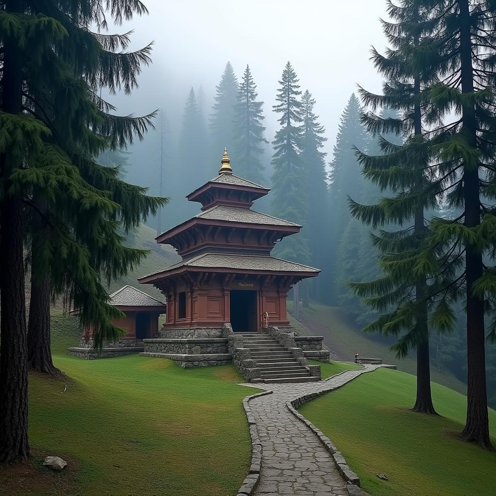 Manali Hadimba Devi Temple Surrounded by Forest