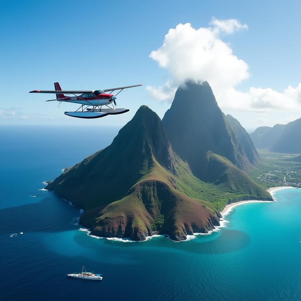 Mauritius Seaplane Tour: Majestic View of Le Morne Brabant