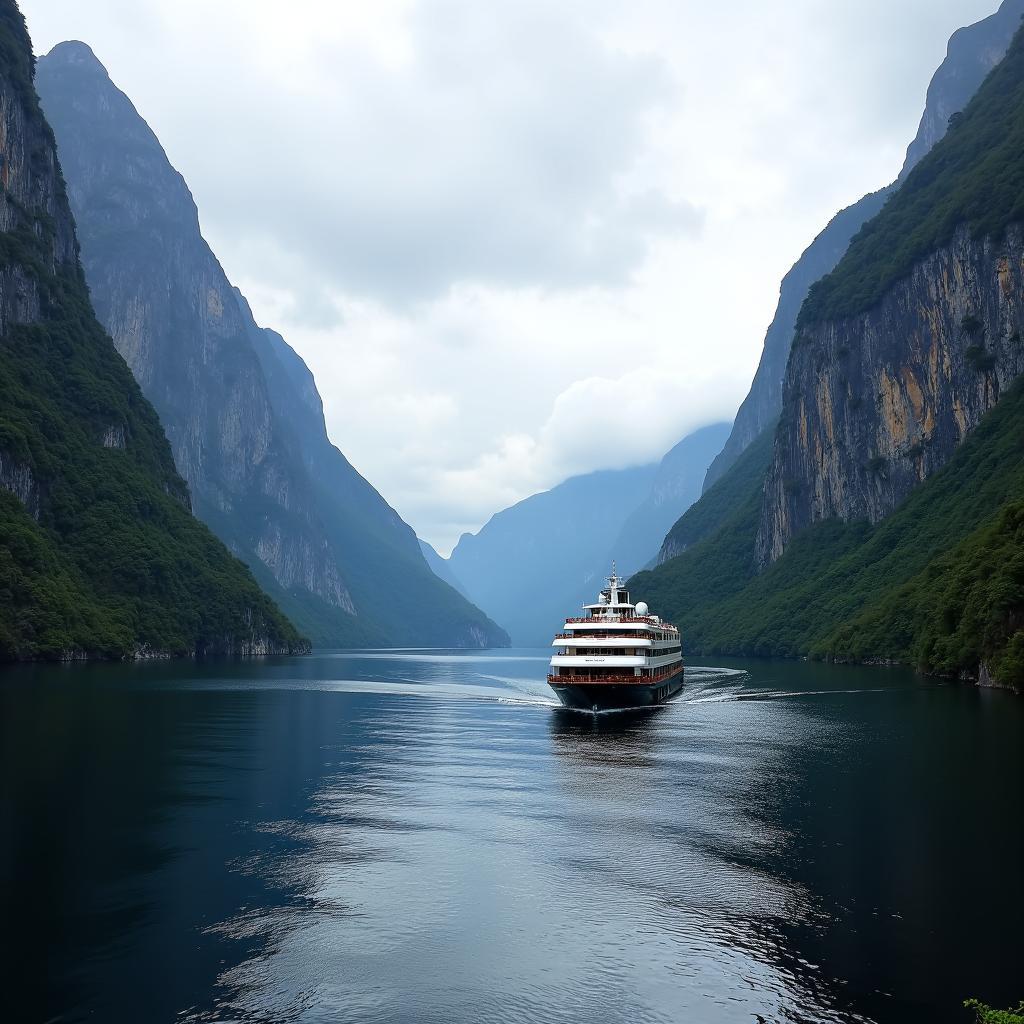 Cruising through Milford Sound in New Zealand.