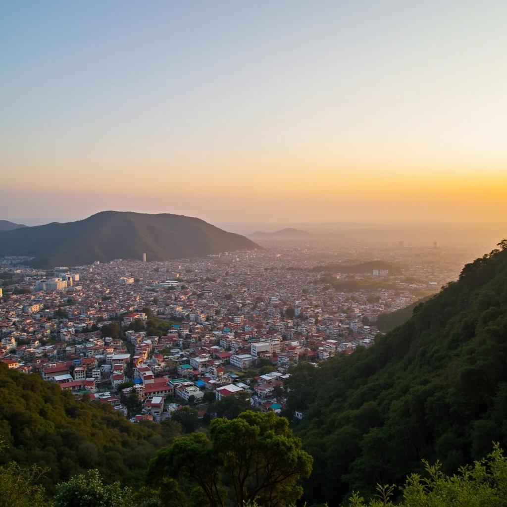 Mizoram Aizawl Cityscape Panoramic View from Durtlang Hill