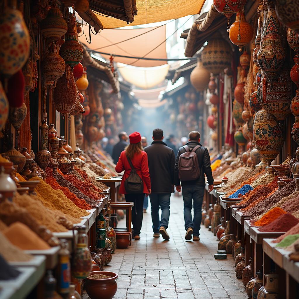 Shopping in a Moroccan Local Market During an 11-Day Tour