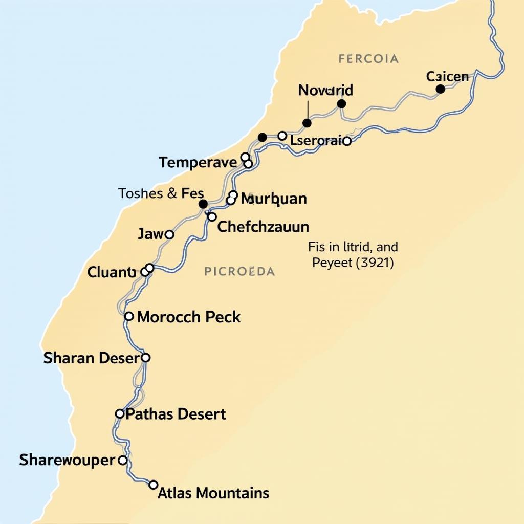 Planning an 11-Day Morocco Tour with a Map