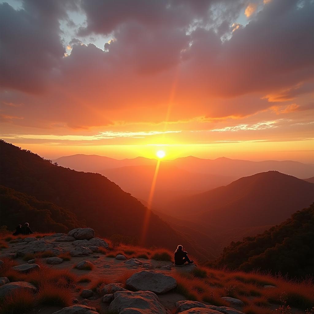 Panoramic view from sunset point, Mount Abu