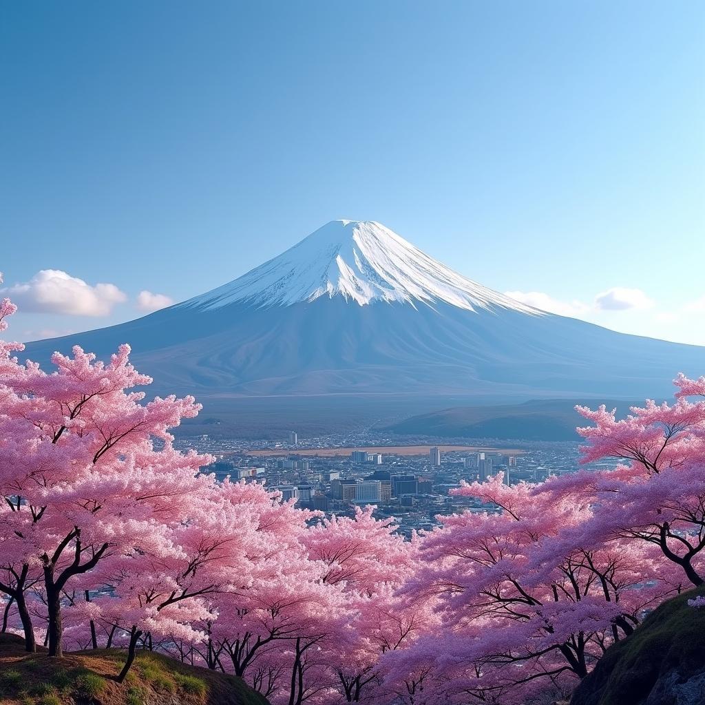 Mount Fuji with Cherry Blossom