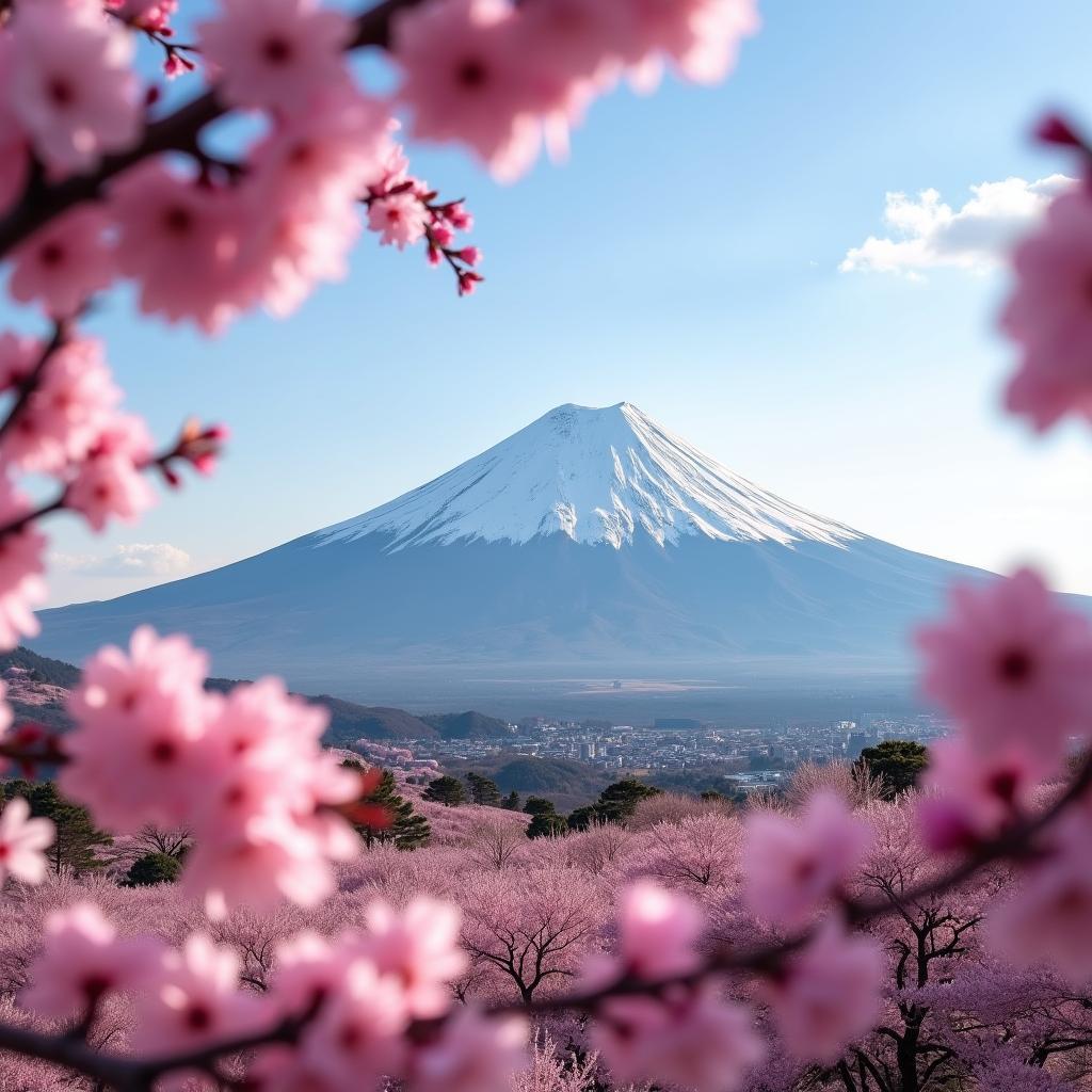 Mount Fuji with Cherry Blossoms - Japan Landscape