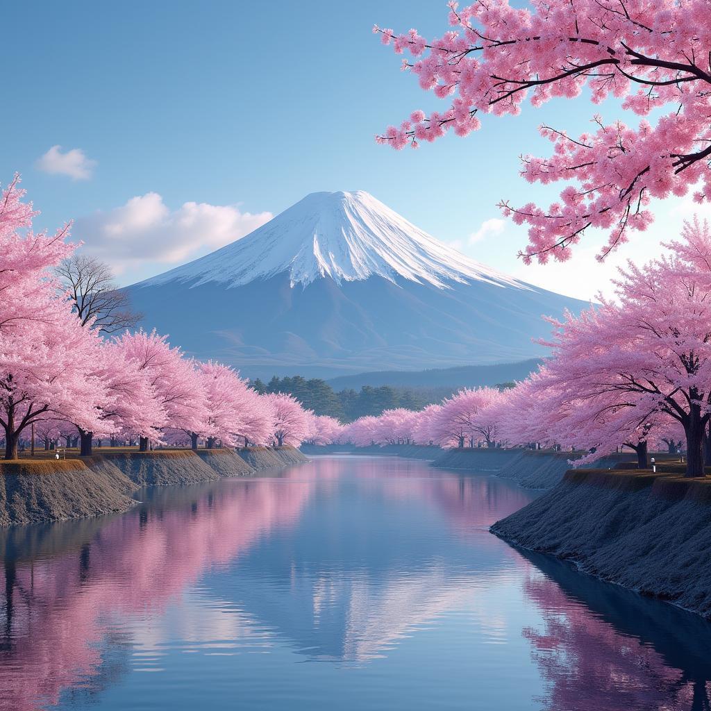 Mount Fuji during Cherry Blossom Season