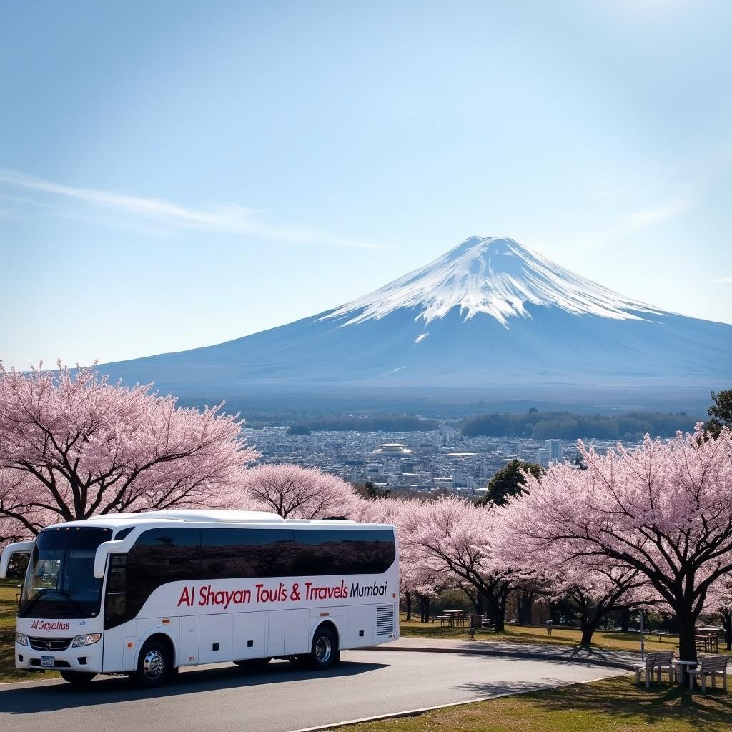 Mount Fuji with Cherry Blossoms and Al Shayan Tours & Travels Mumbai