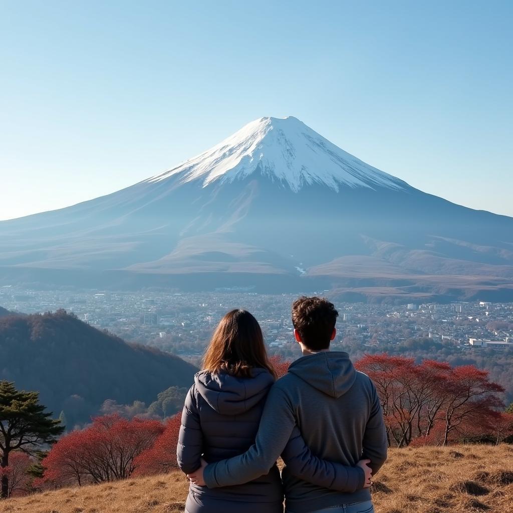 Mount Fuji as a Stunning Backdrop for a Honeymoon