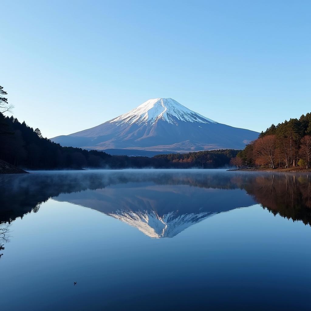 Mount Fuji Reflected in a Serene Lake