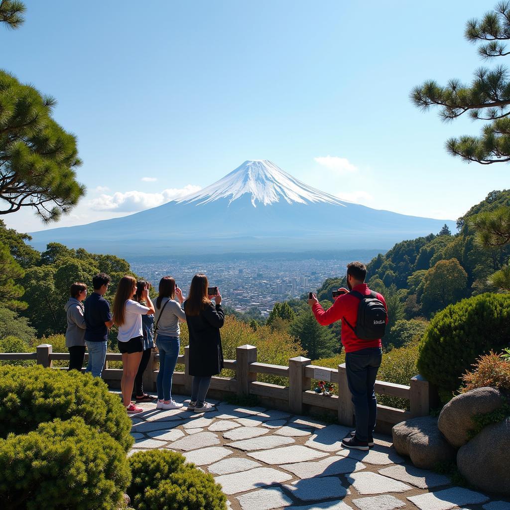 Spectacular Mount Fuji view during a SpiceJet Tour