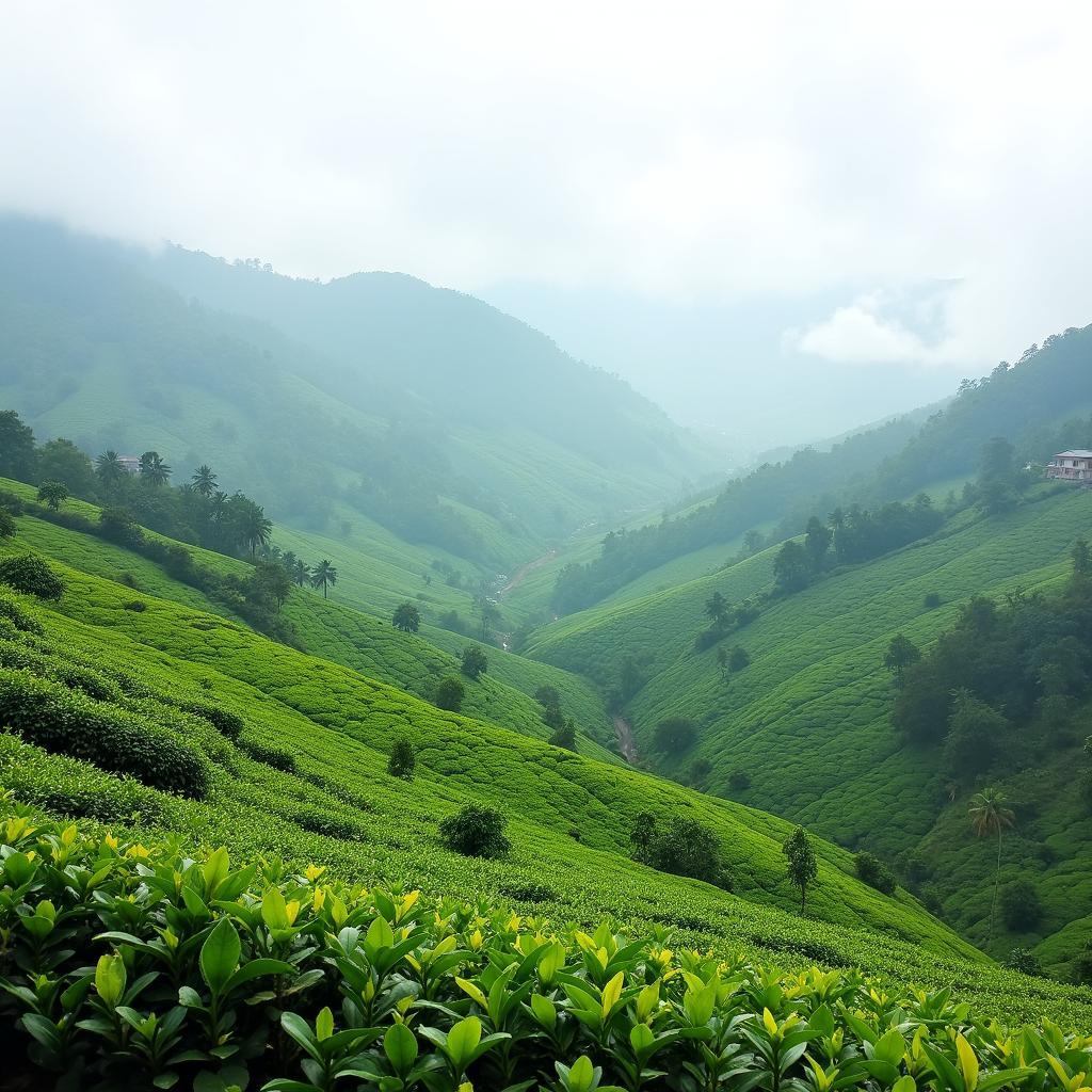 Munnar's Lush Tea Plantations - A Scenic View