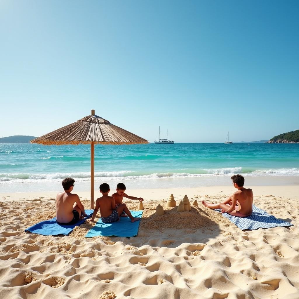 Relaxing on Nelson Bay Beach