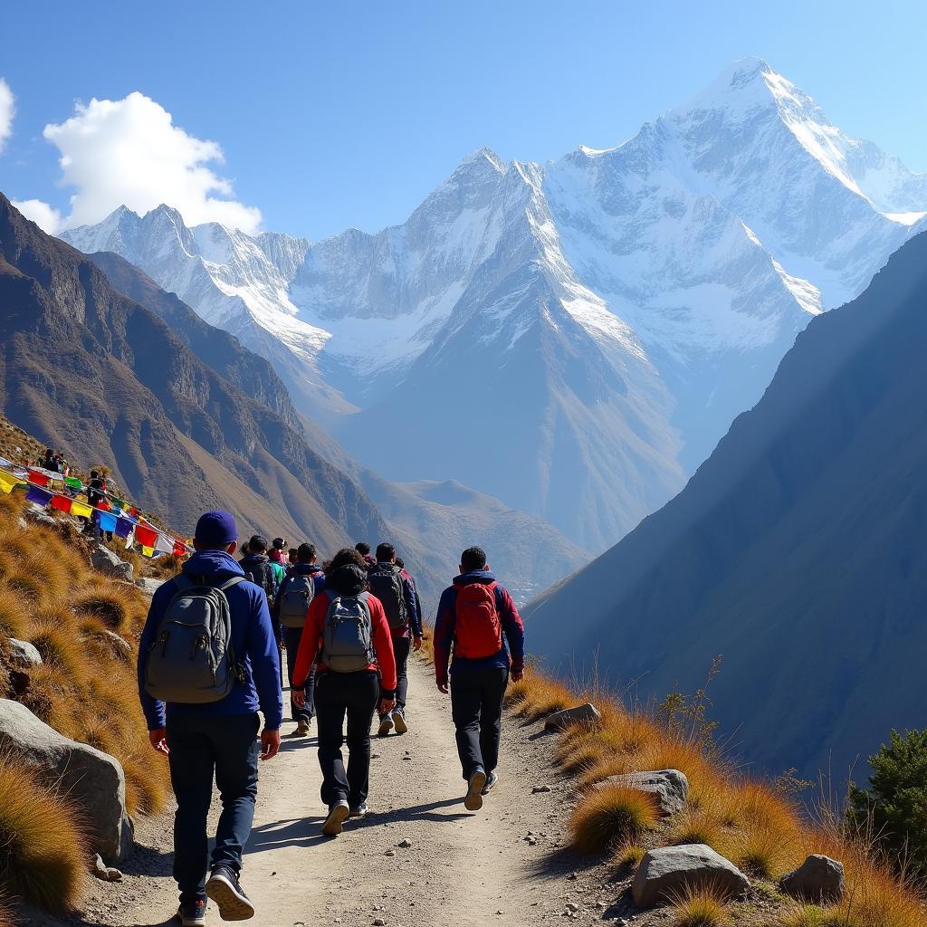 Trekking to Annapurna Base Camp during a 7-day Nepal tour