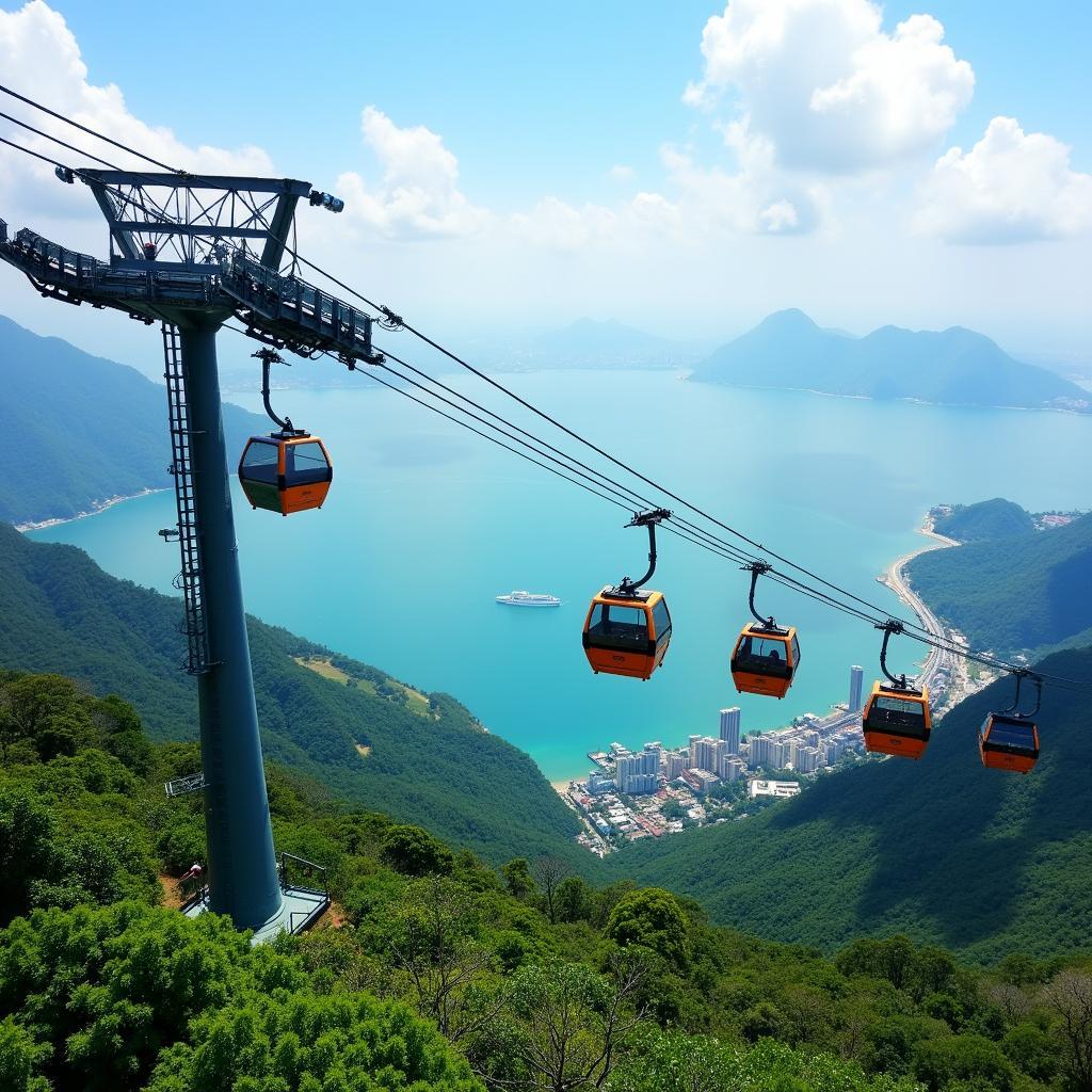 Ngong Ping 360 Cable Car ride over Lantau Island Hong Kong