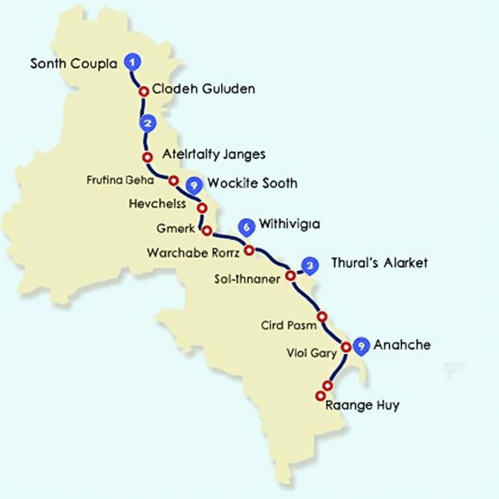 North Goa Bus Tour Route Map