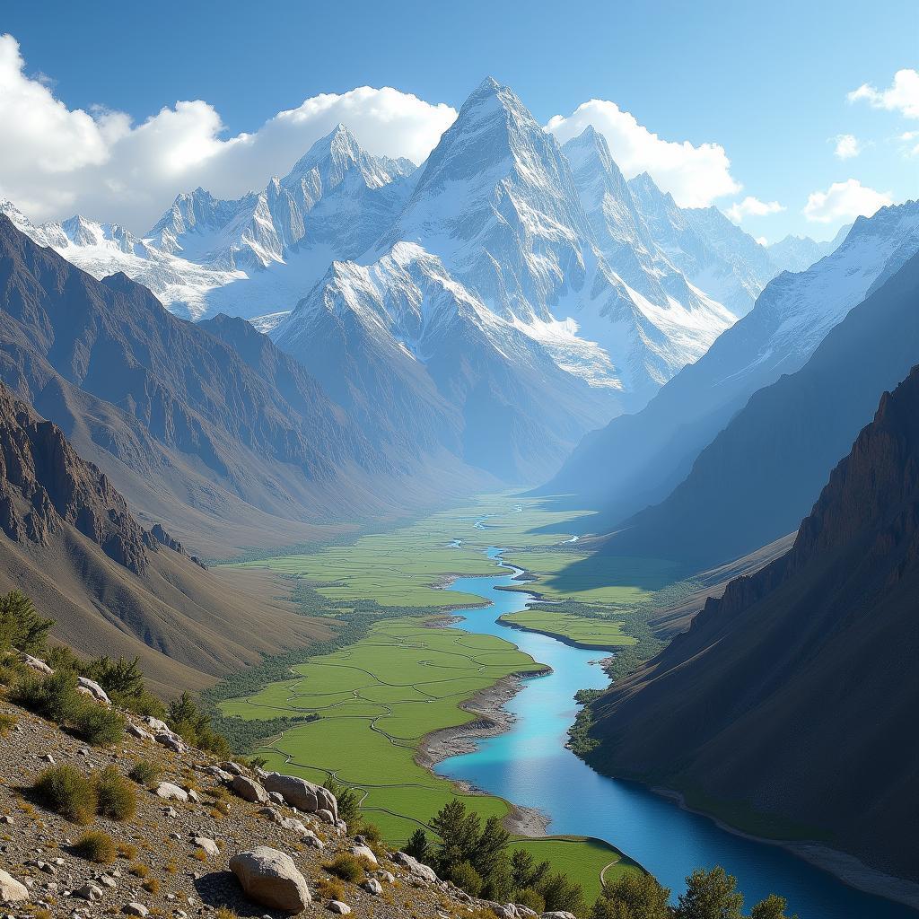 Stunning Landscape of the Karakoram Range in North Pakistan