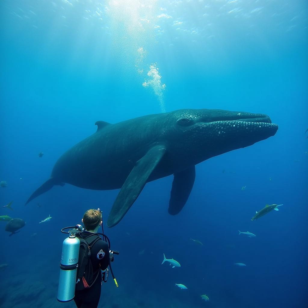 Encountering Humpback Whales while Scuba Diving in Ogasawara Islands