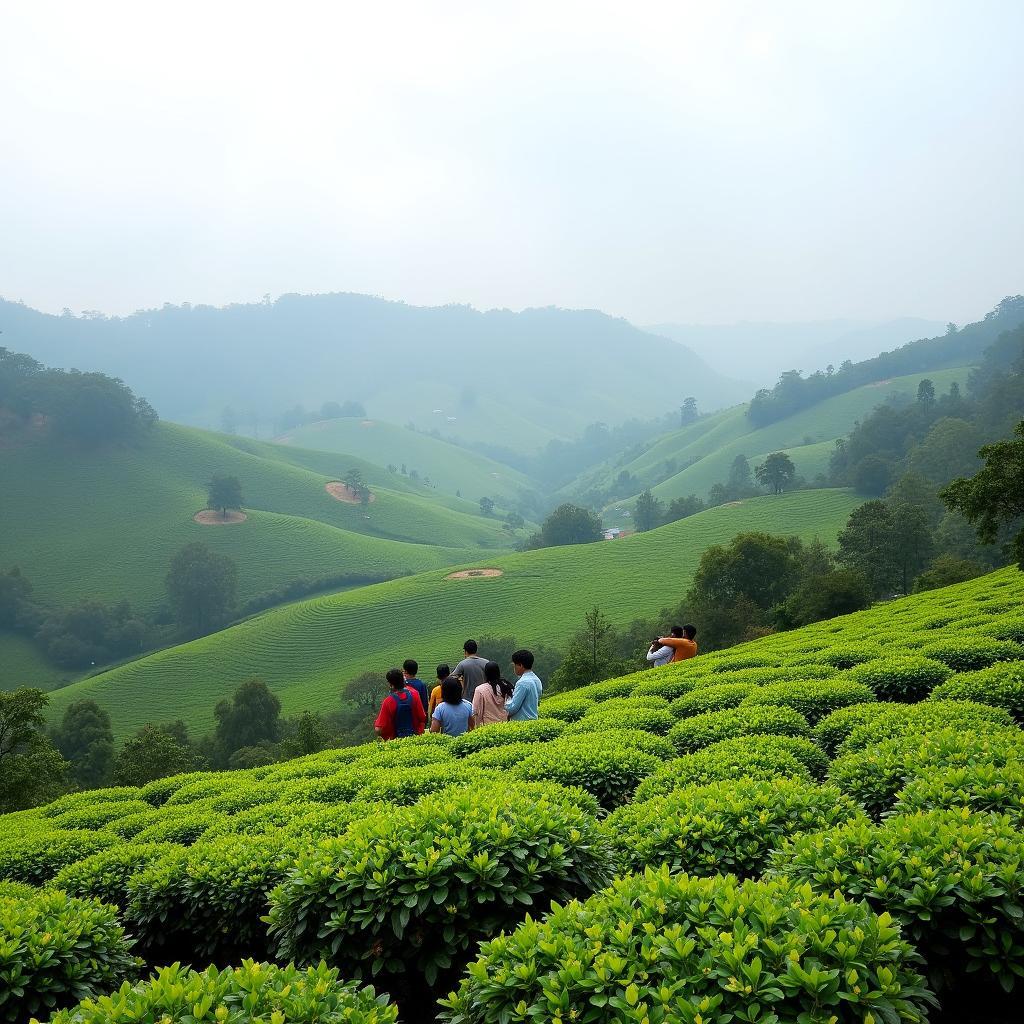 Scenic View of Ooty's Tea Plantations