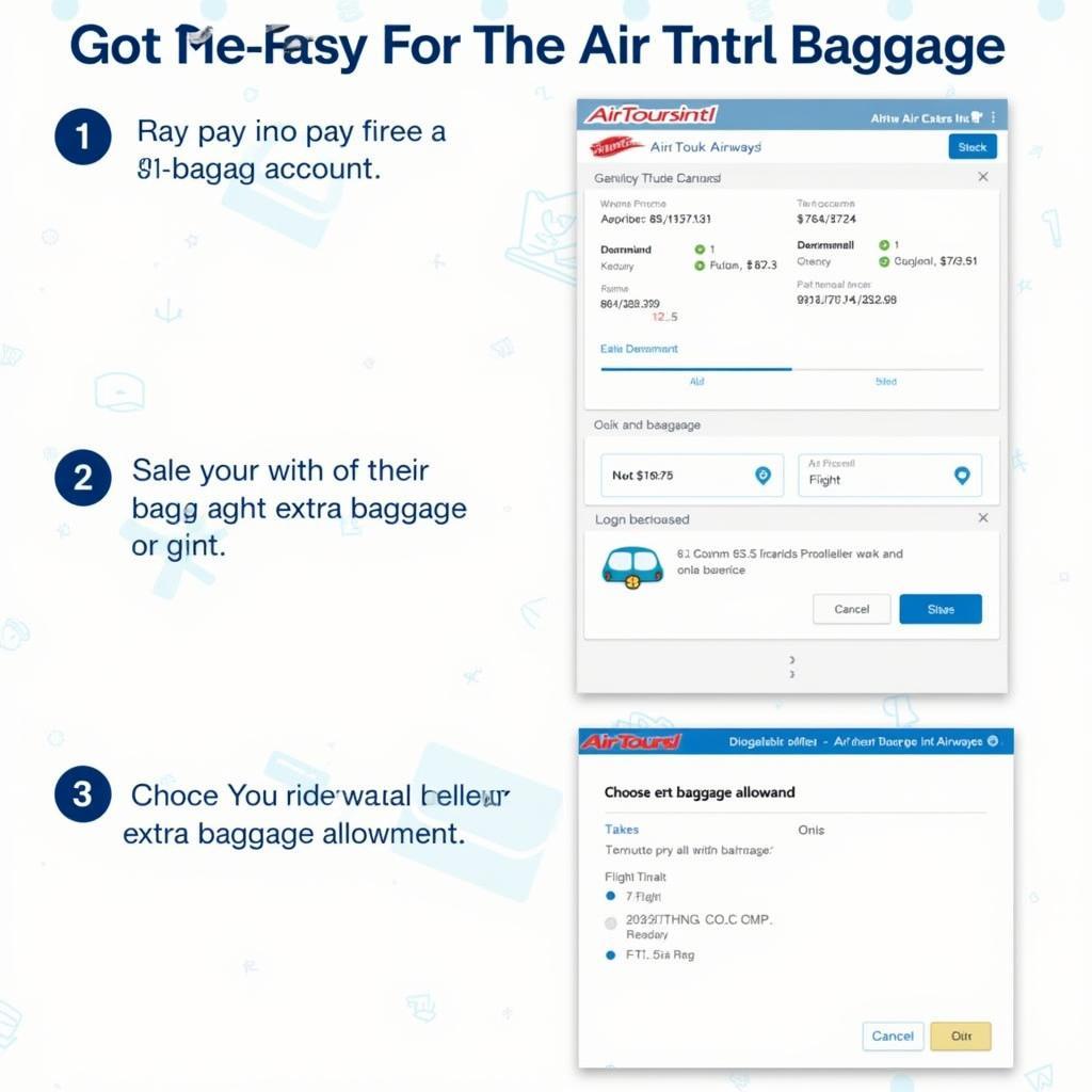 Pre-paying Extra Baggage on Air Tours Intl Airways