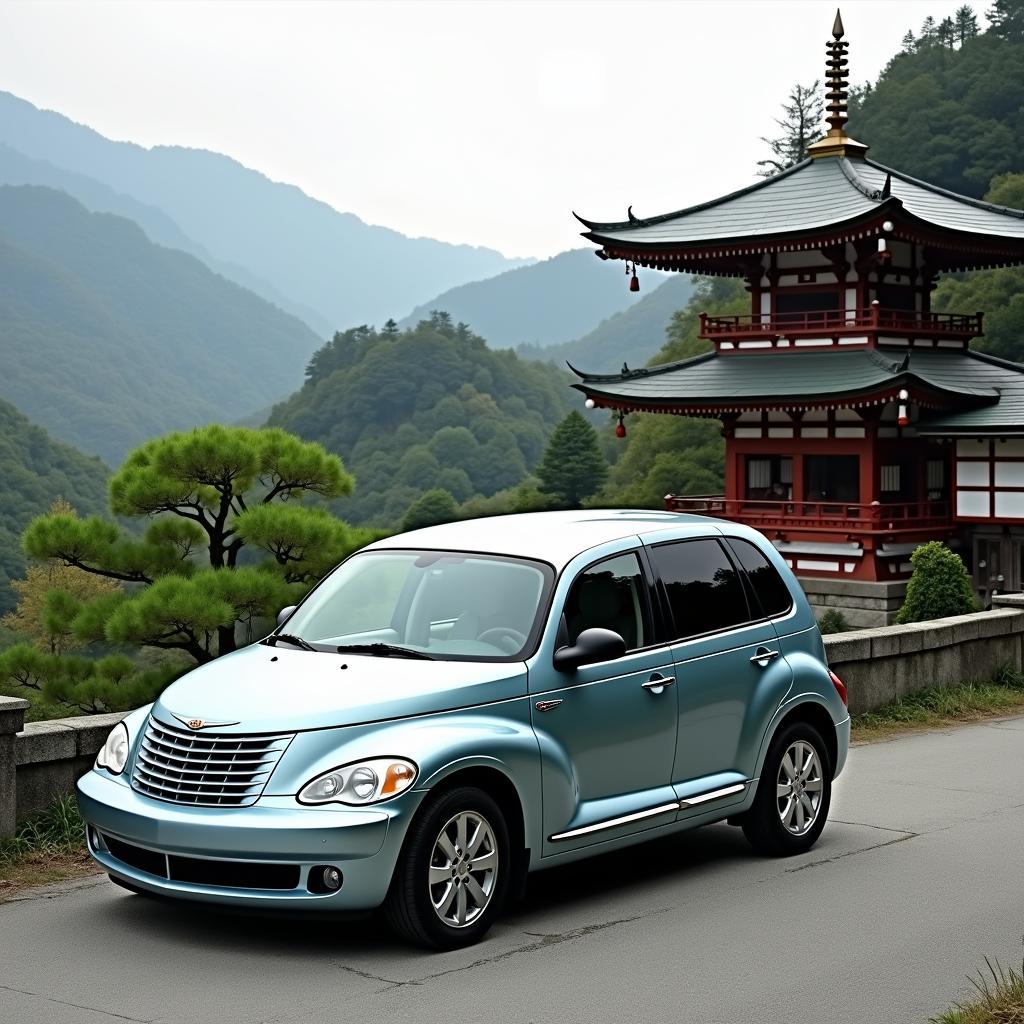 PT Cruiser at Mountain Temple