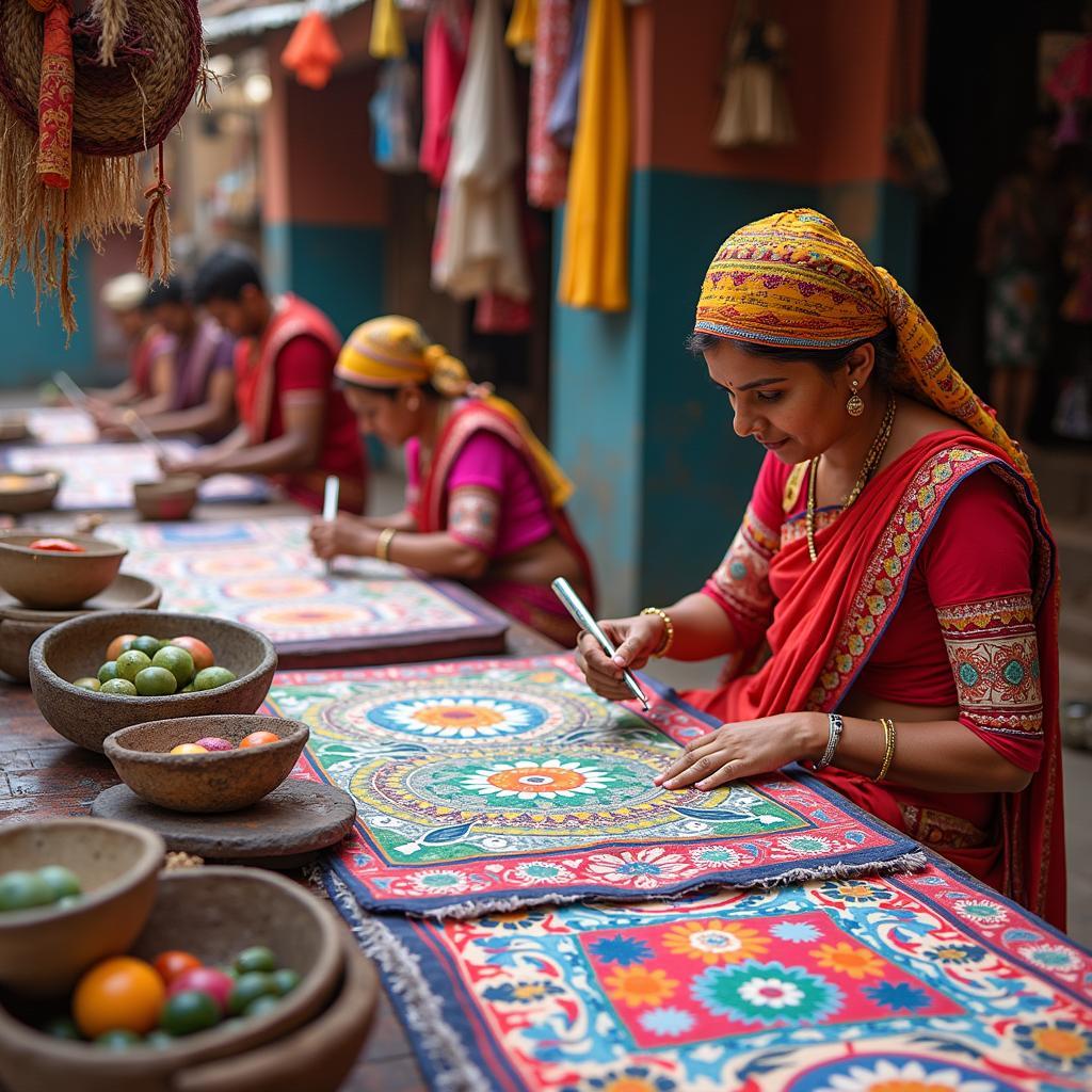 Raghurajpur Craft Village on Day 3 of the 3 Days Puri Tour