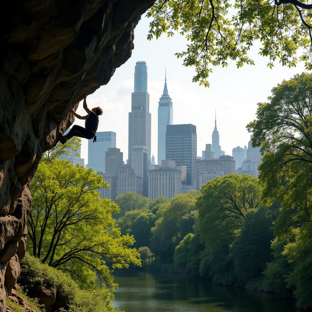 Rock Climbing in Central Park NYC