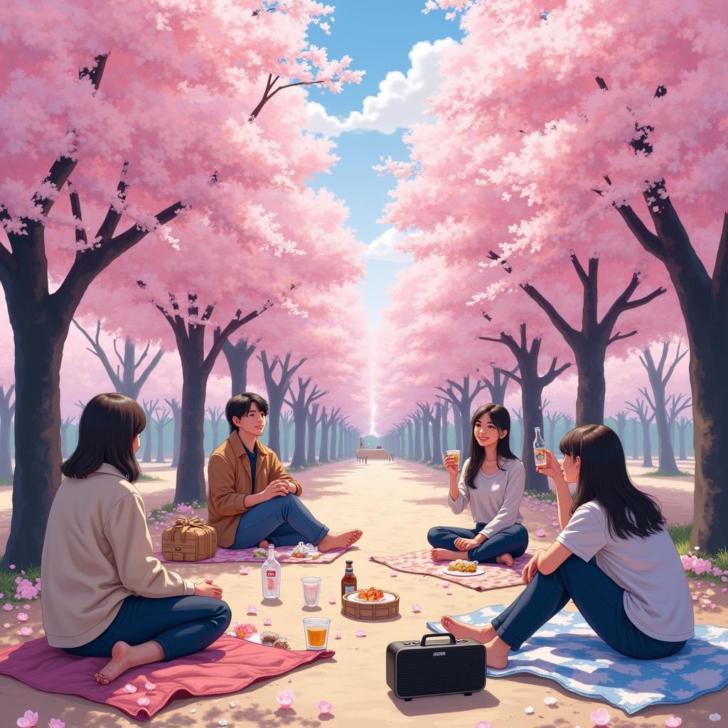 Sakura Blossom Viewing Picnic with Music