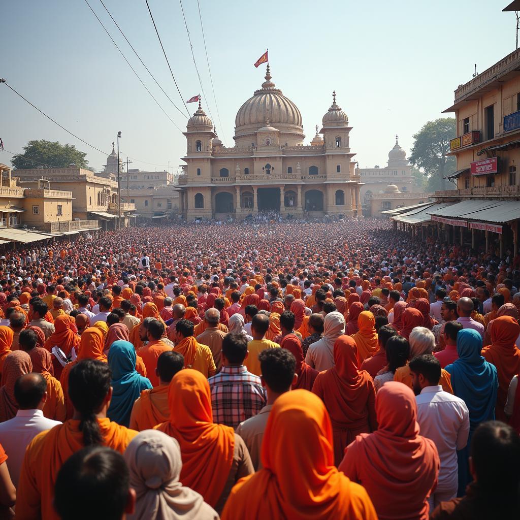 Shirdi Sai Baba Temple with Pilgrims