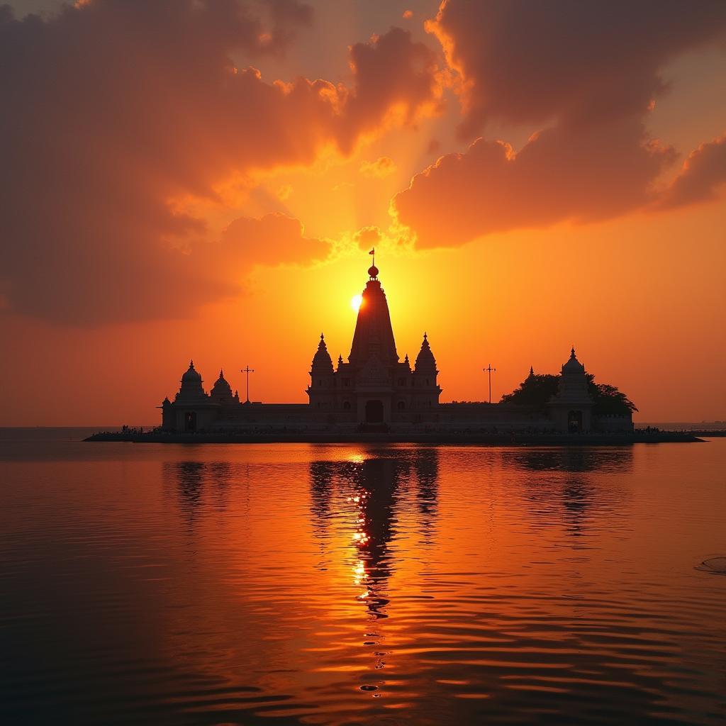 Somnath Temple at Sunset