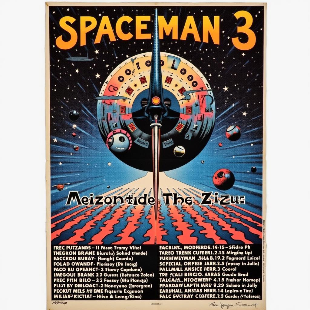 Spaceman 3 1988 European Tour Poster