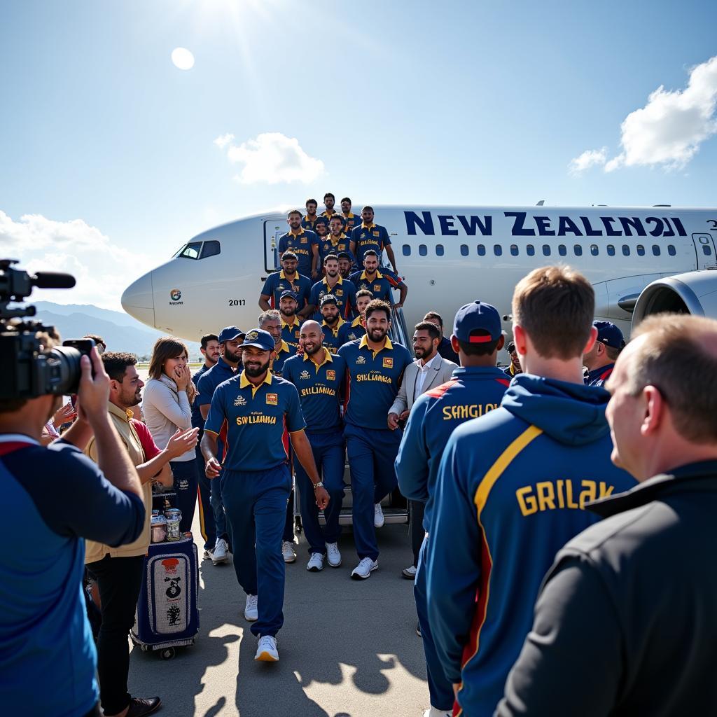 Sri Lanka Cricket Team on their New Zealand Tour