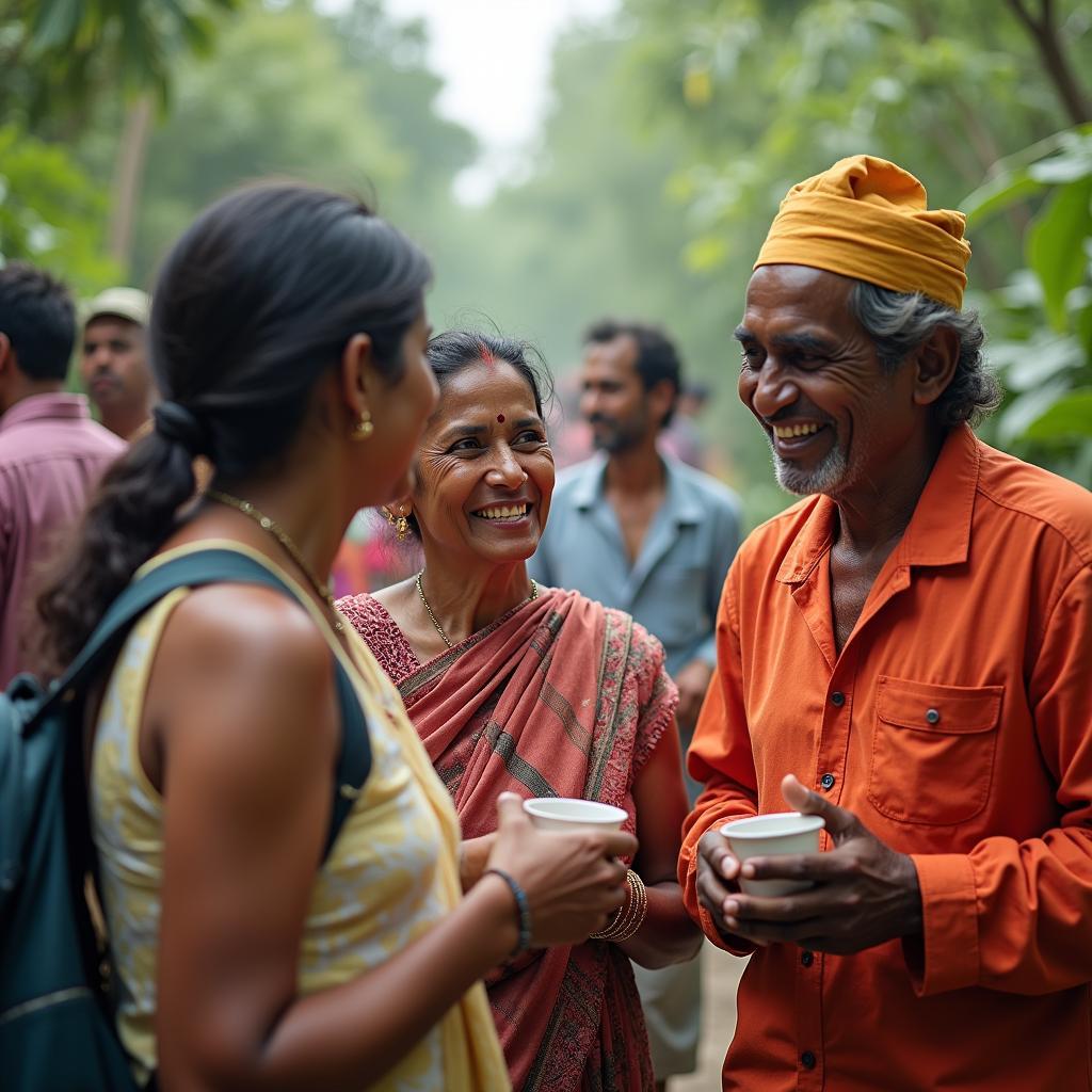 Interaction with Sunderbans local community, highlighting the cultural aspect of the tour.