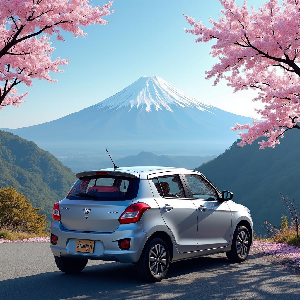 Swift Dzire on a Scenic Japanese Road Trip