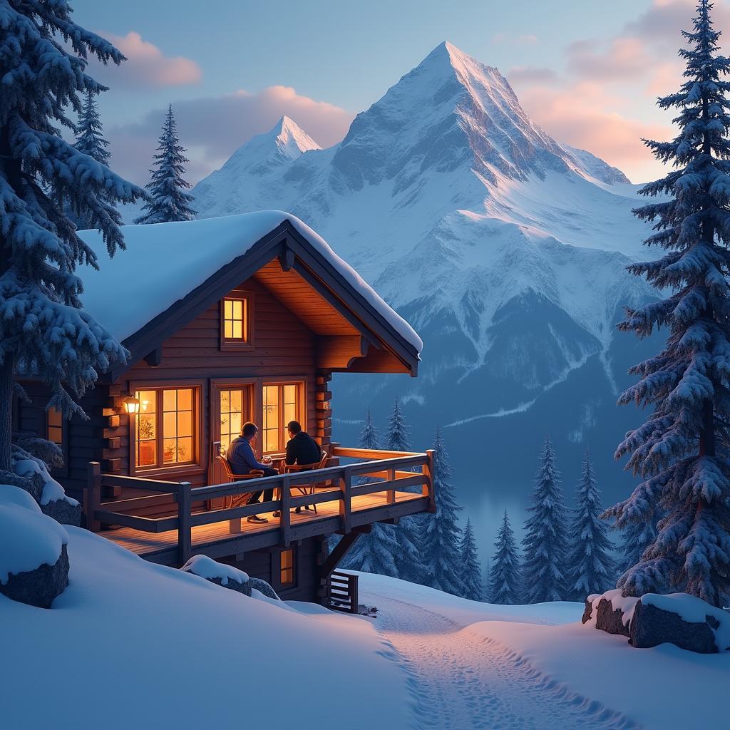 Romantic Couple Stay at a Swiss Chalet