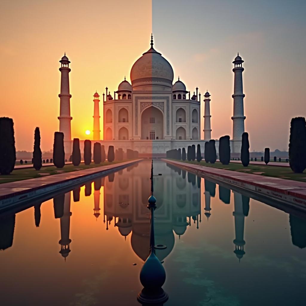 Taj Mahal at sunrise and sunset: Breathtaking views