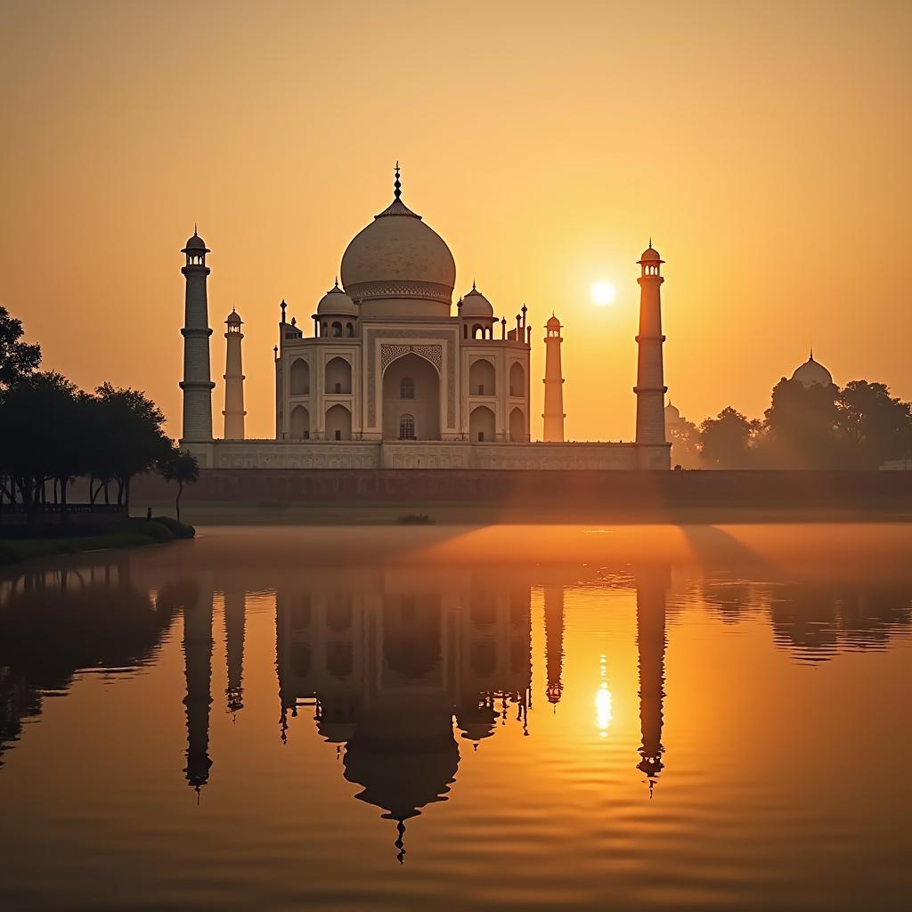 Taj Mahal at Sunset