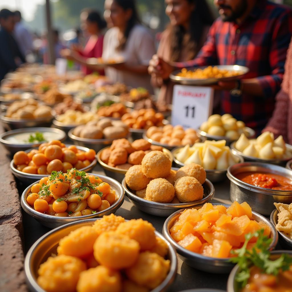 Tasting Indian Street Food Delicacies in Old Delhi on February 11