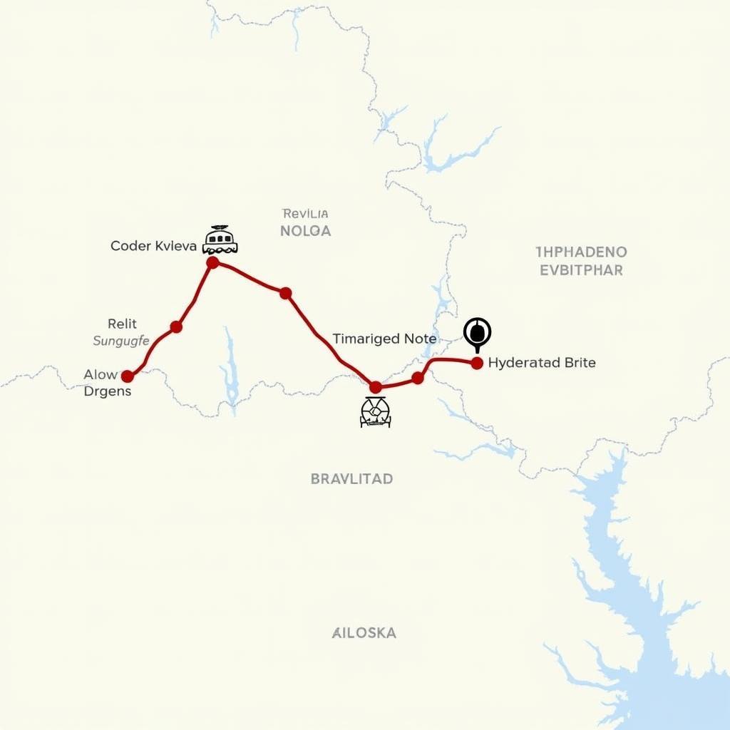 Tirupati to Hyderabad Tour Route Map