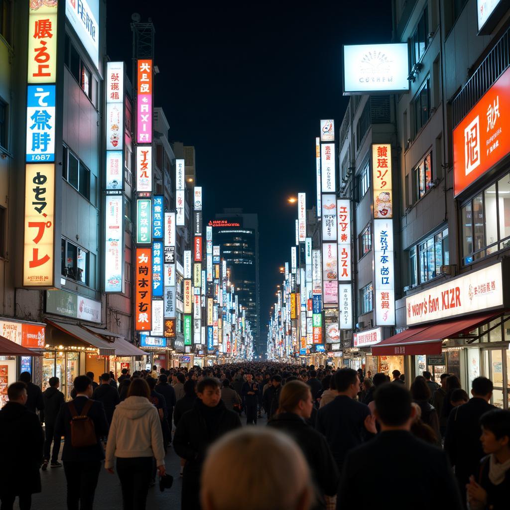 1989 Tour OOTW in Tokyo's Akihabara: Exploring the vibrant neon-lit streets, reminiscent of the 1989 album's aesthetic.