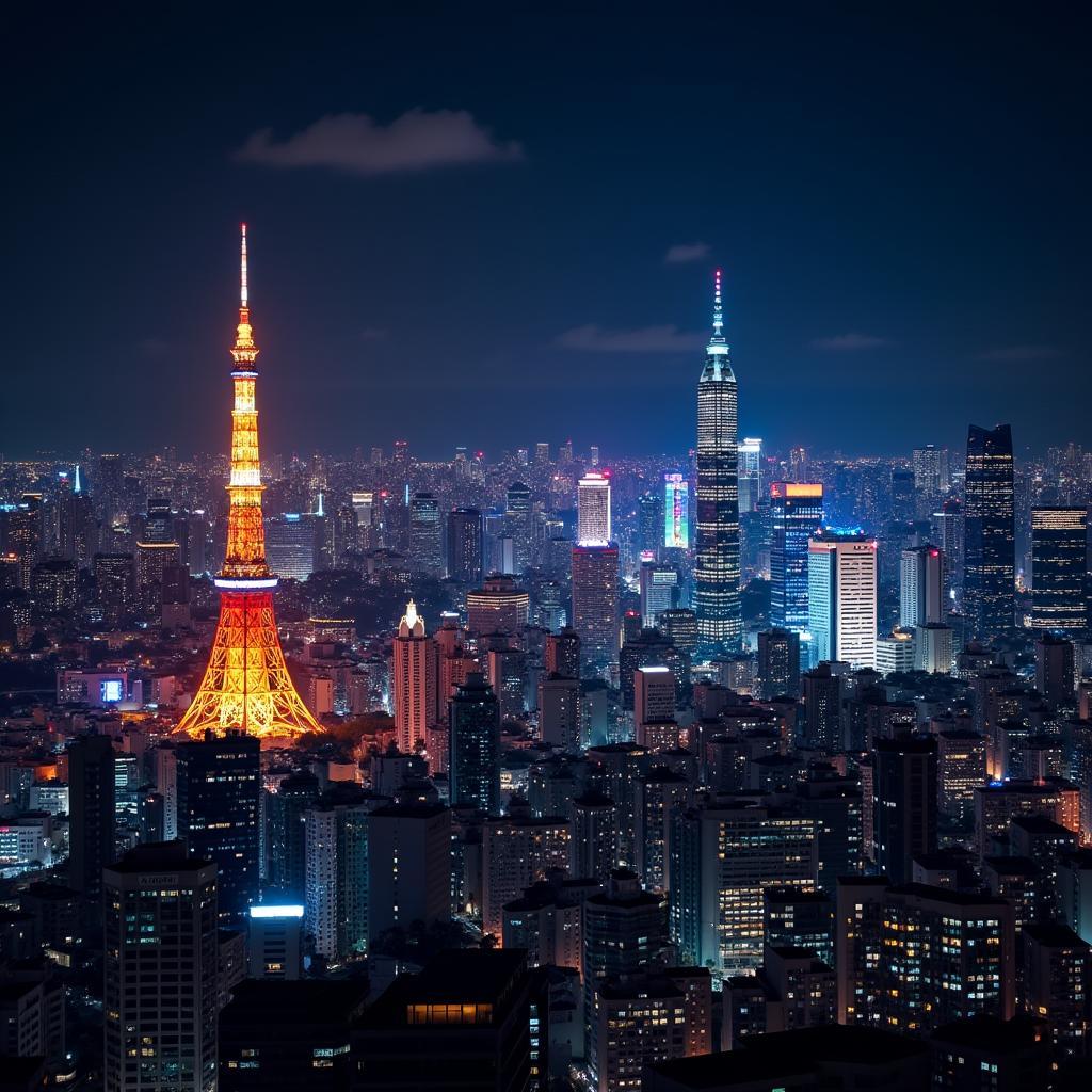 Tokyo Cityscape at Night