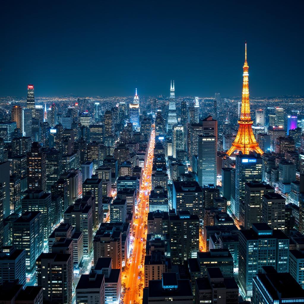 Tokyo Cityscape at Night