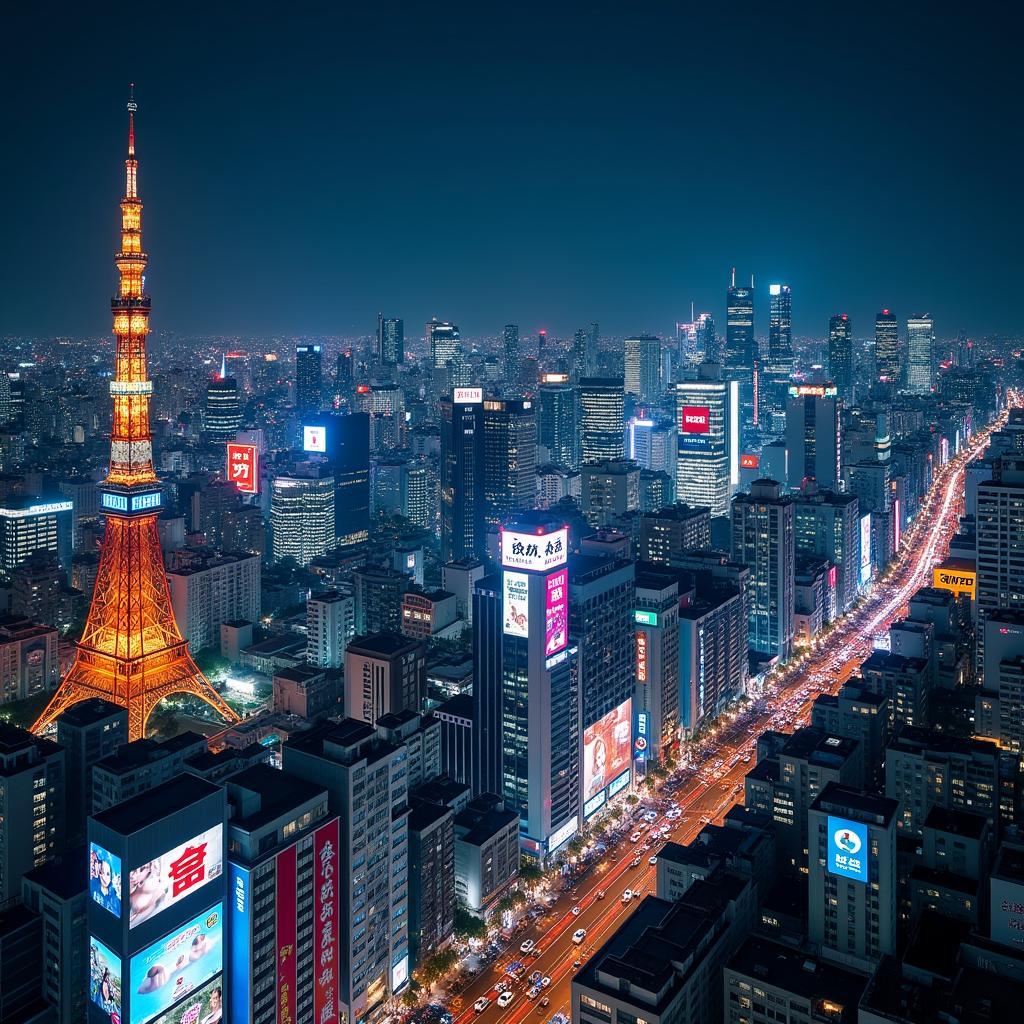 Tokyo Cityscape at Night