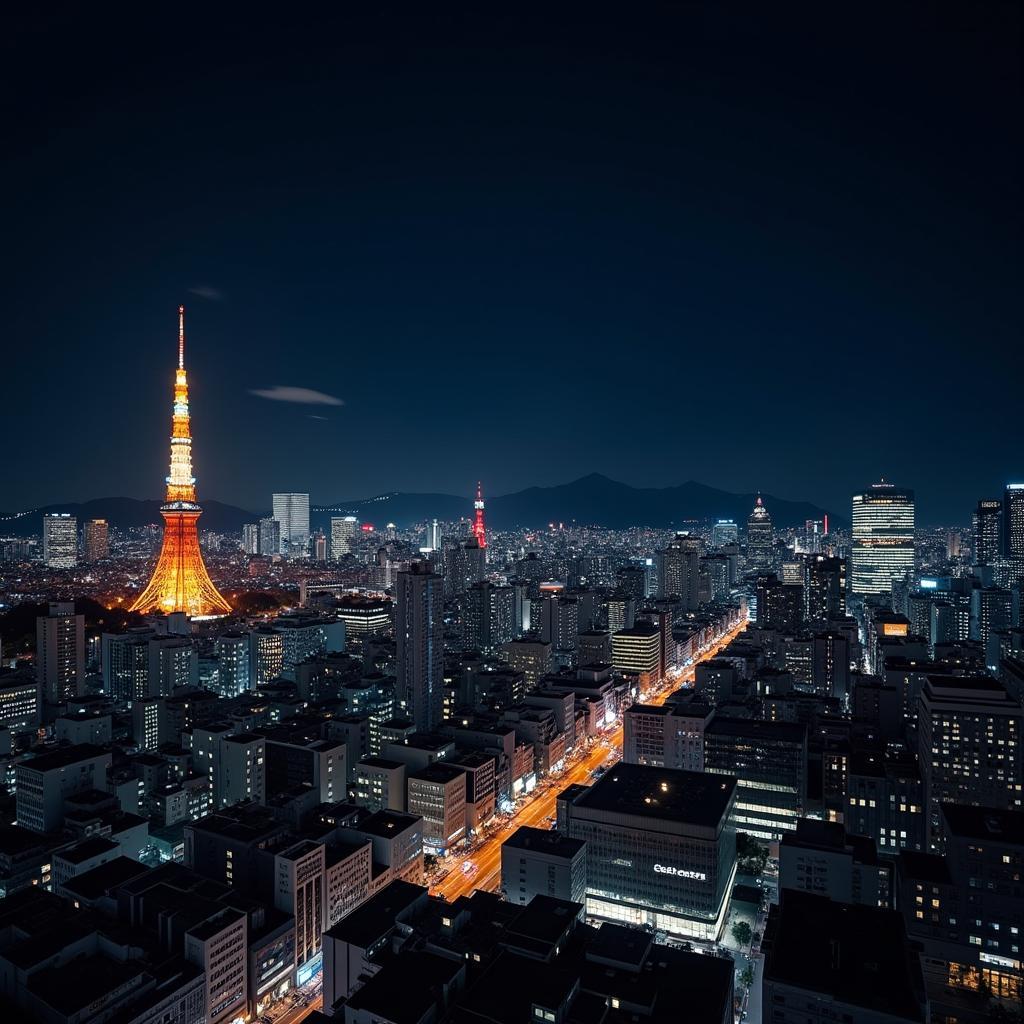 Tokyo Cityscape at Night