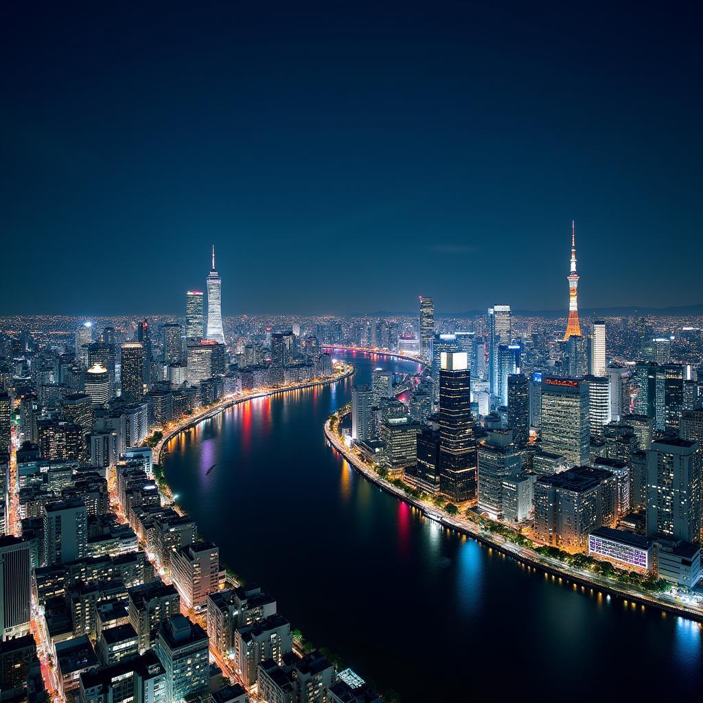 Tokyo Cityscape at Night