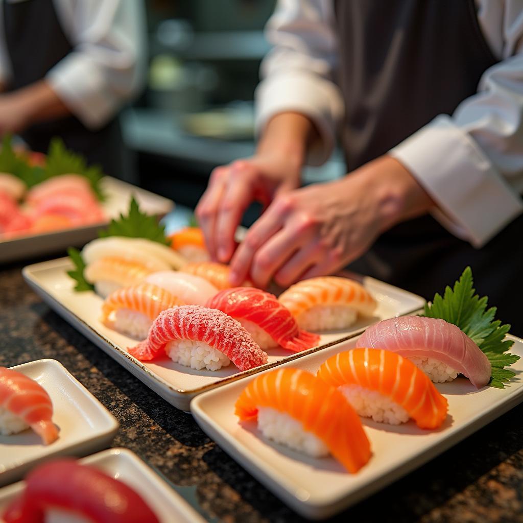 Fresh Sushi at Tokyo Fish Market