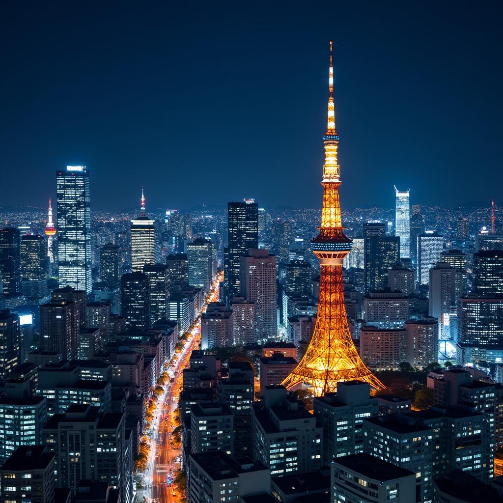 Tokyo night view with Jet Tours Belgique