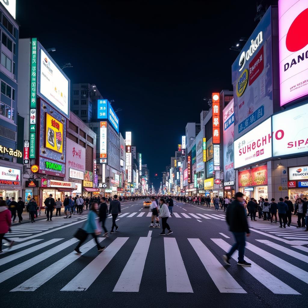 Shibuya Crossing at Night