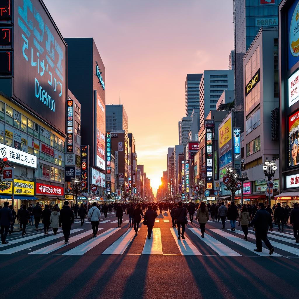 Tokyo's Shibuya Crossing at Dusk: Day 1 of Your Japan Adventure