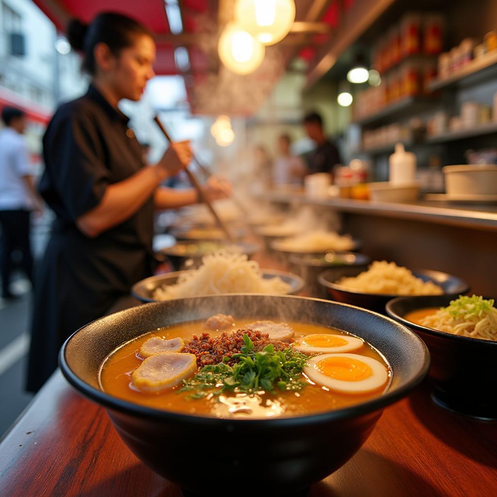 Delicious Ramen in Tokyo Street Food Market