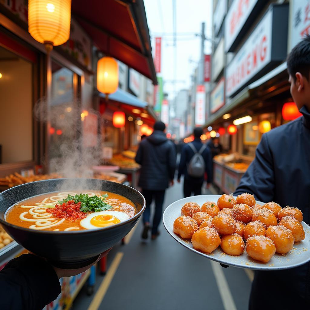 Tokyo Street Food Scene - Ramen and Takoyaki